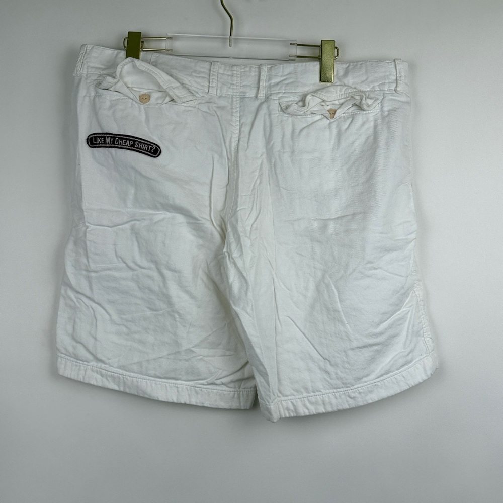 Jachs Just A Cheap Shirt Men’s White Denim Patches Shorts Waist 38 - Picture 4 of 10